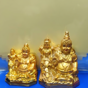 Gold Plated Kubera Lakshmi Idol Set