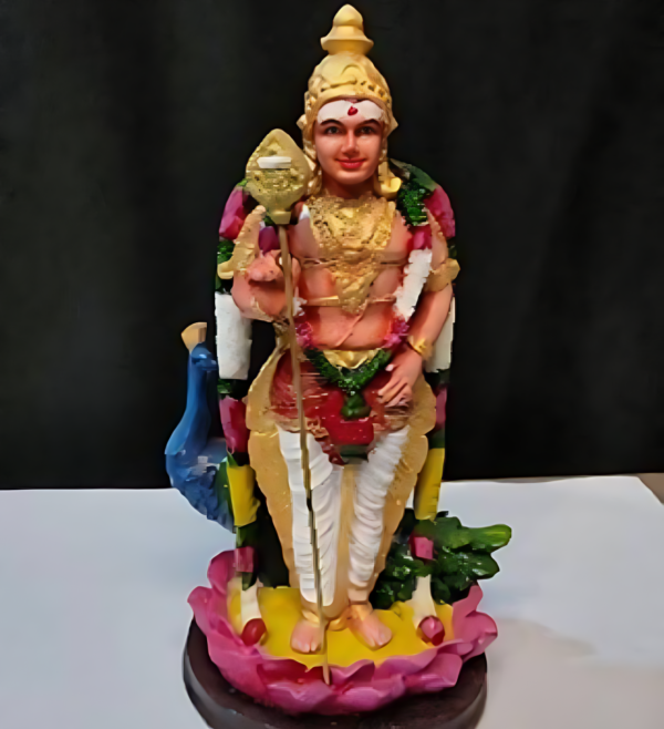 Lord Murugan Idol in Multicolor